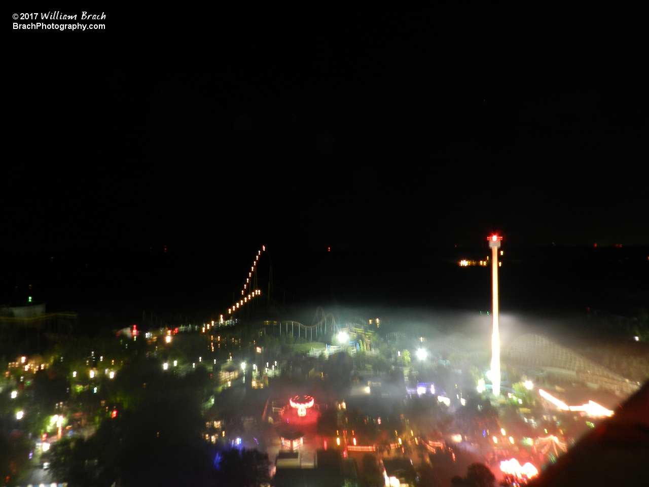 Heavy fog covers most of Kings Dominion.