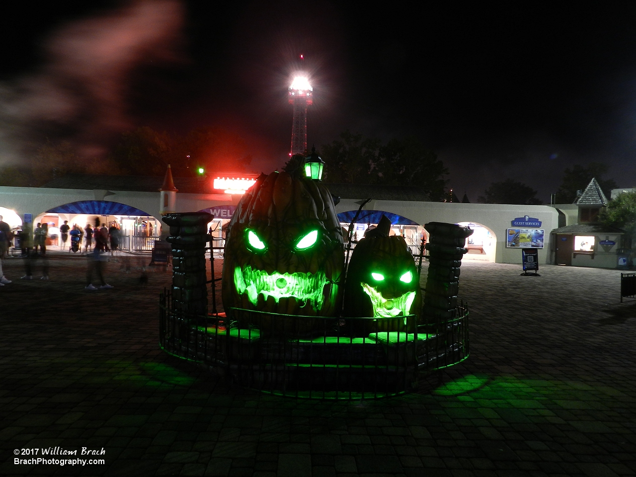 Outside the park, these Jack-O-Lanterns scared people even before they entered the park.