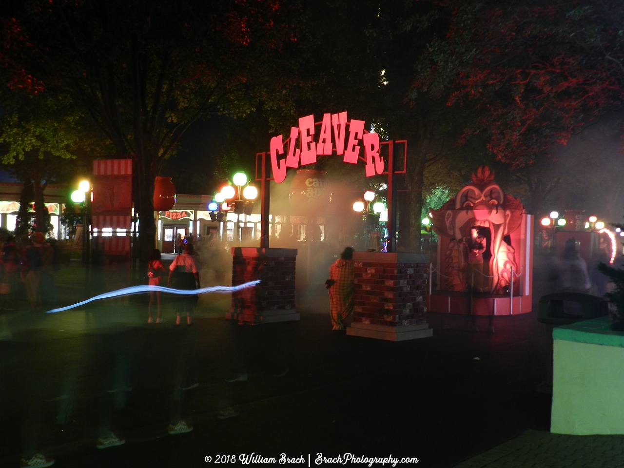 Very colorful Cleaver Brothers Carnival at night.