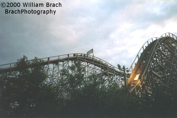 Hurler's lift hill and drop seen here.