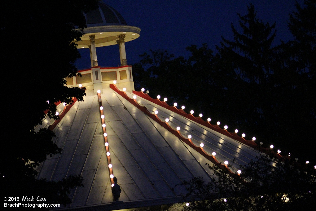 The carousel at night.