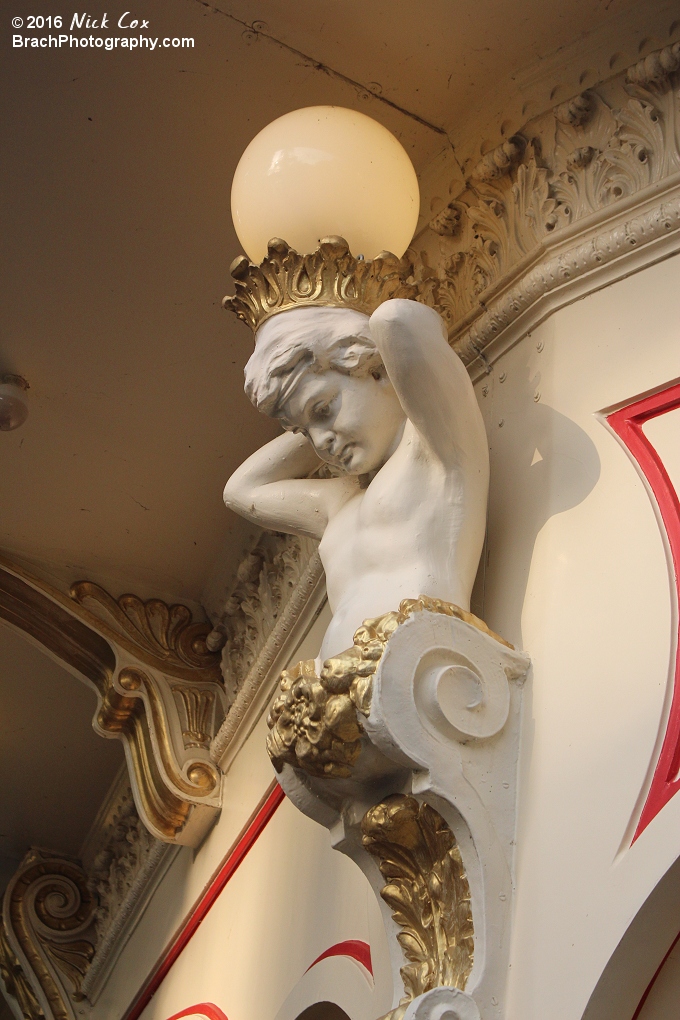 Decorations on the carousel.