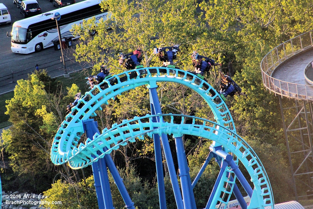 The ride as seen from the Eiffel Tower.