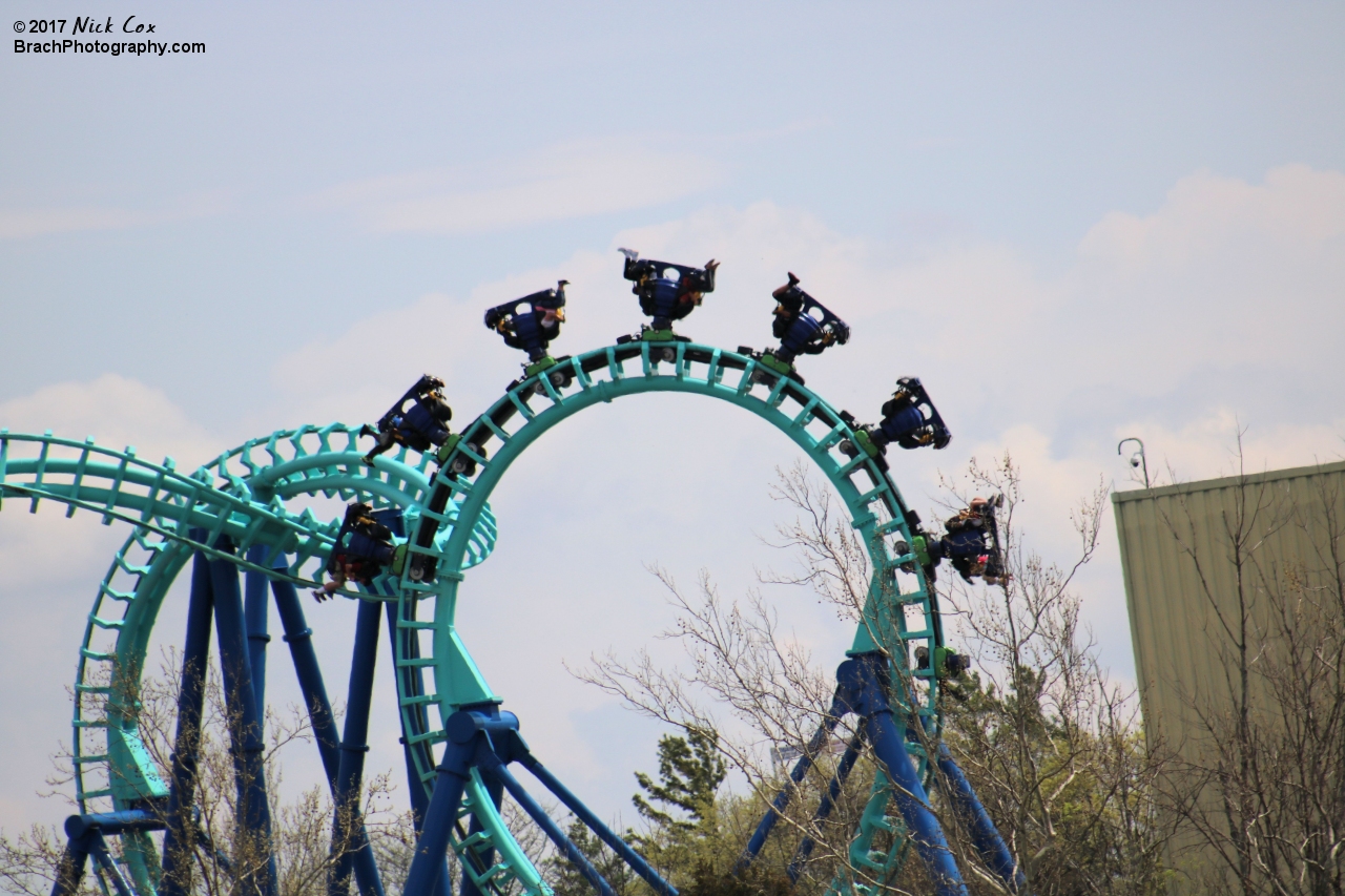 Invertigo going through its vertical loop.