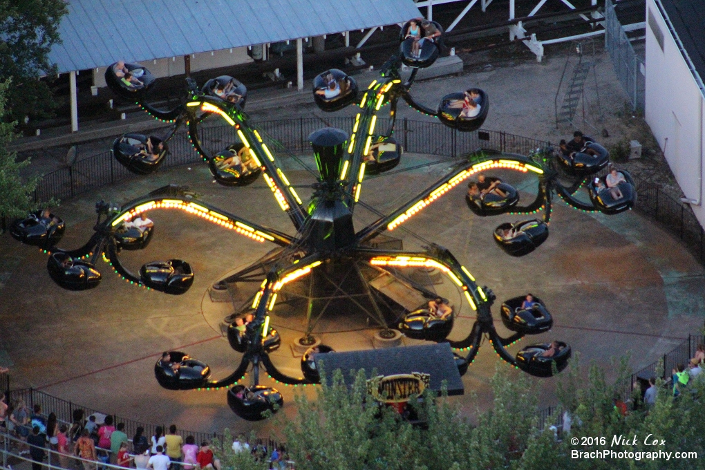 The Monster at night from the Eiffel Tower.