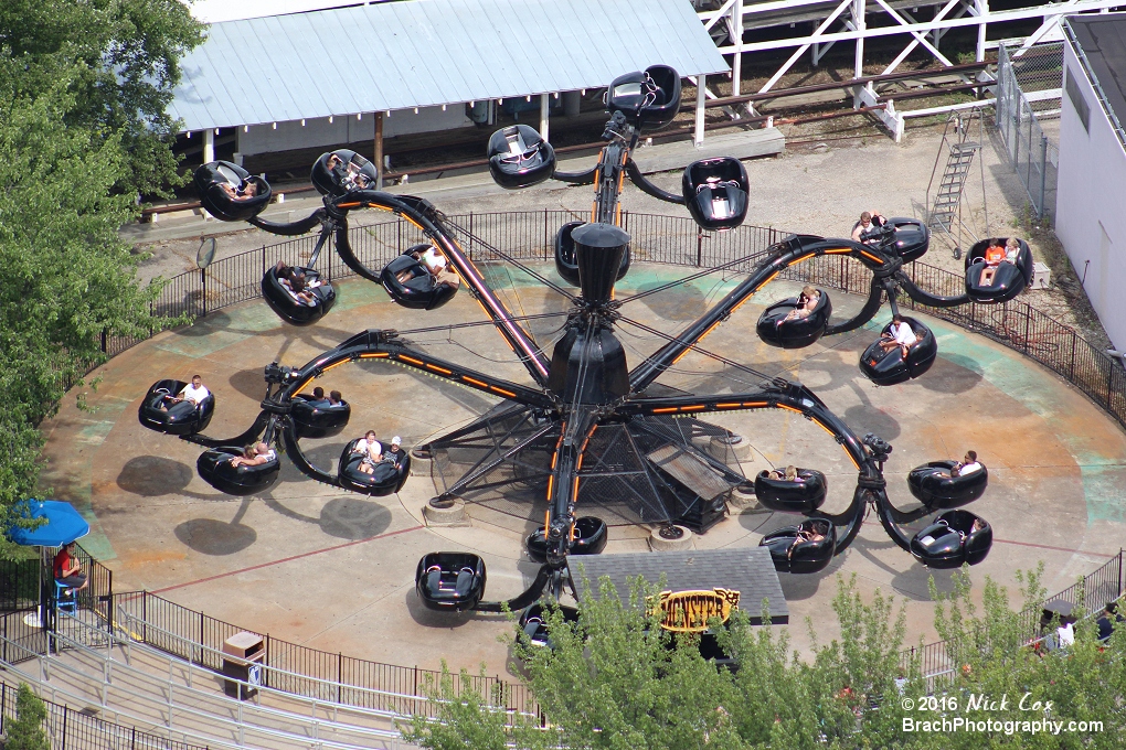 The whole ride from the top of the Eiffel Tower.