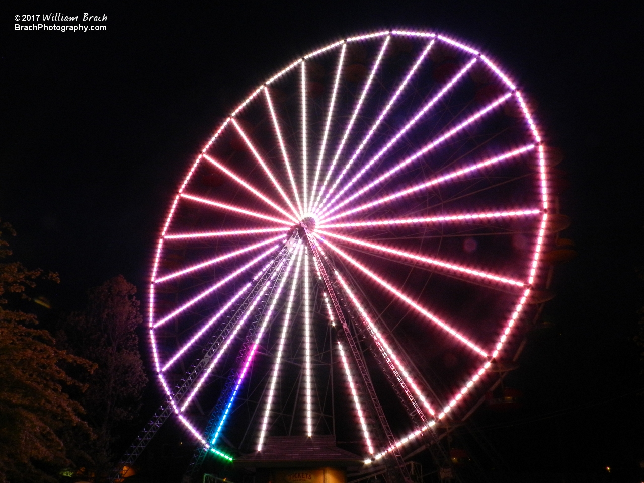 The Giant Wheel at night is very pretty to look at.