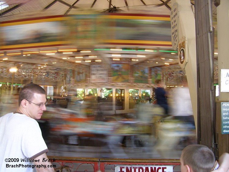 The Grand Carousel at Knoebels is lots of fun to ride.  This is one of the few remaining carousels that have rings you can grab while riding.