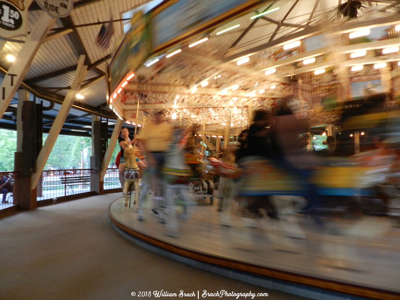 Carousel in motion.