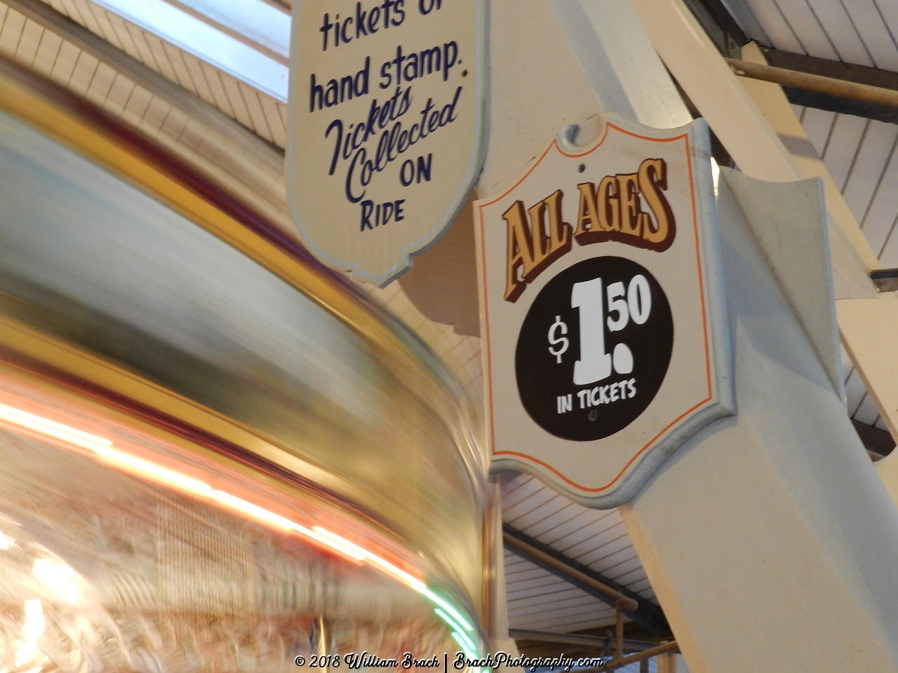 If you catch the brass ring while on the carousel, your ride is FREE!