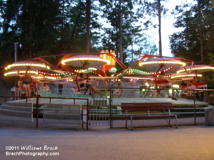 Paratrooper is very well lit at night too!