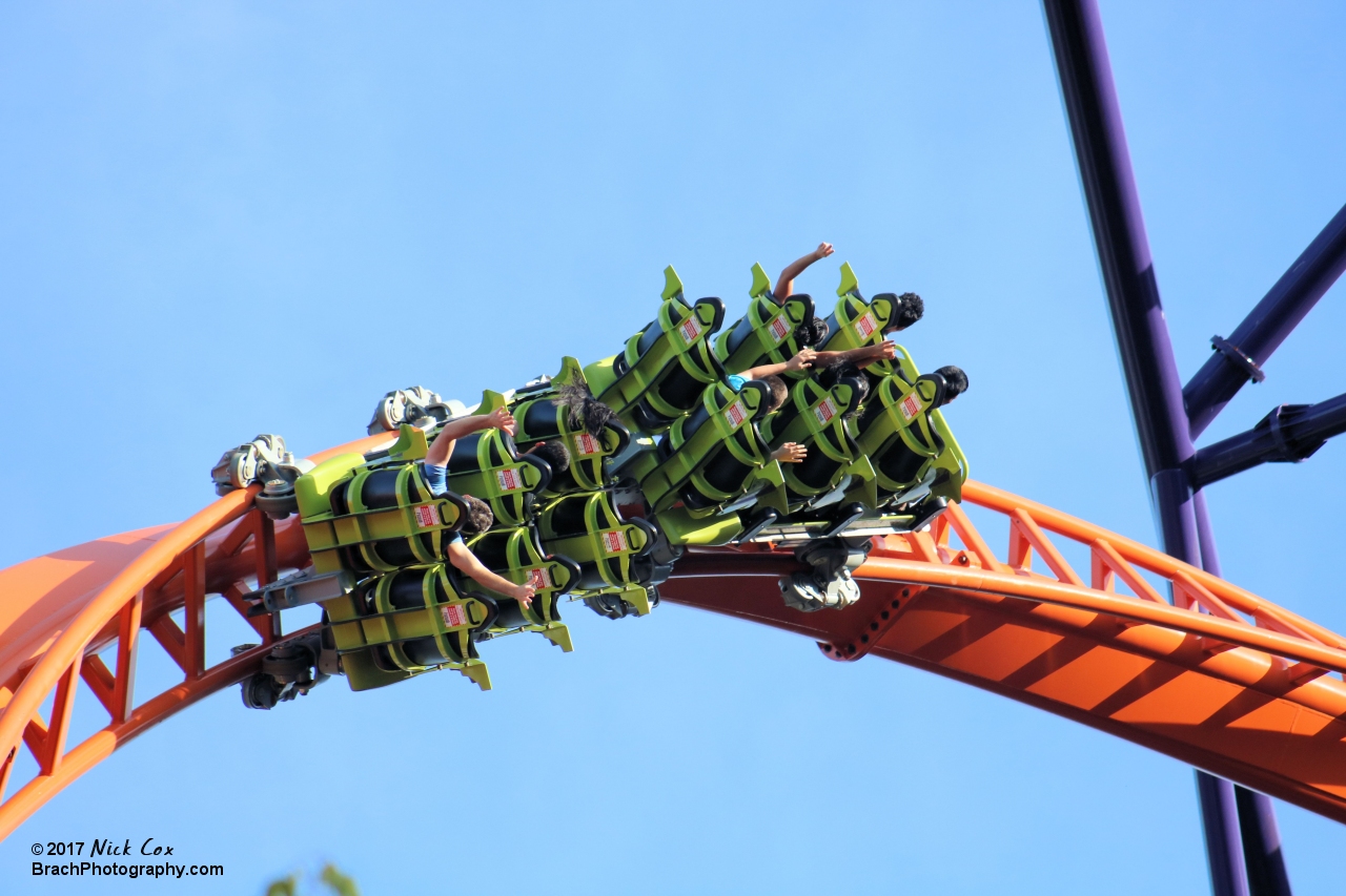 Riders about to catch some airtime.