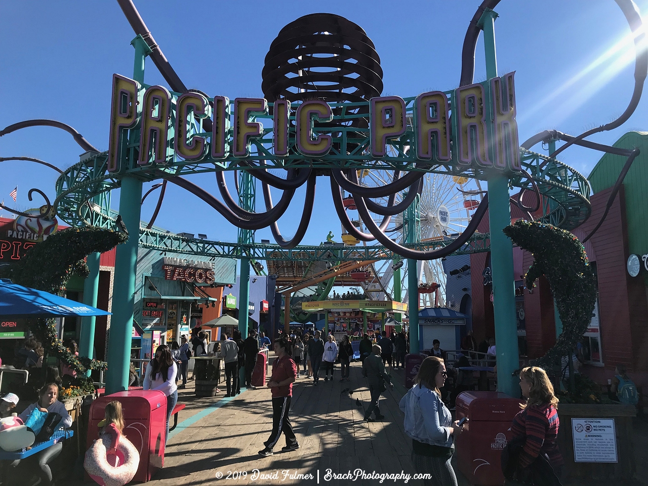 Viewsof Pacific Park in Santa Monica, California.