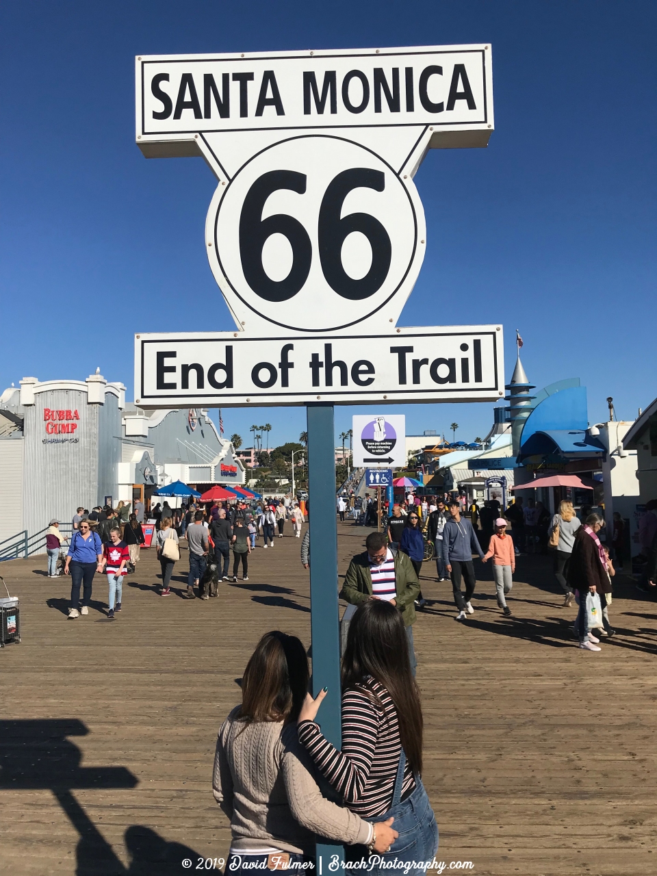 This marker marks the Western terminus of Historic Route 66.