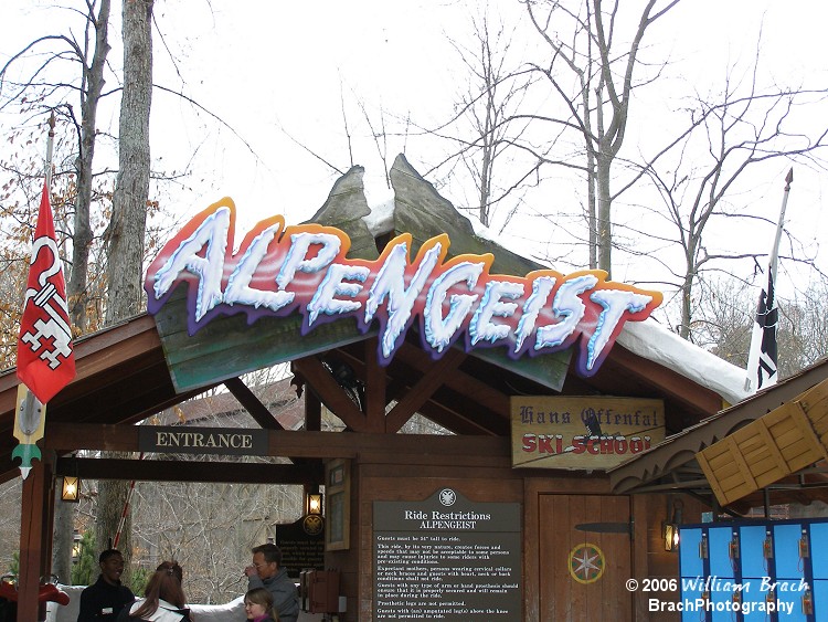 Alpengeist's Entrance sign.