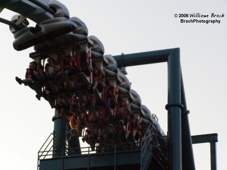 Train leaving the mid-course brake run.