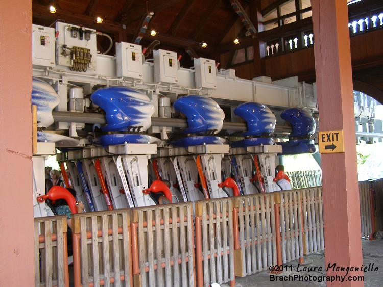 Alpengeist train inside the station.