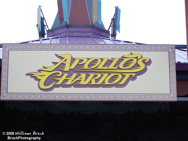 Apollo's Chariot entry sign.