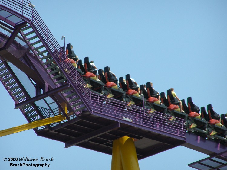 Pre-Drop area just after the lift hill.