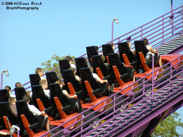 Train climbing the lift hill.