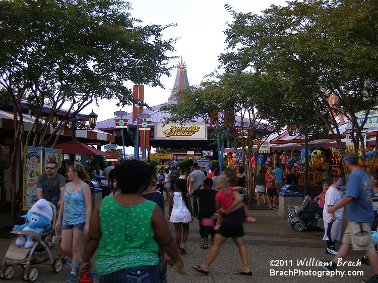 Apollo's Chariot Plaza in the Fiesta Italy section of Busch Gardens.