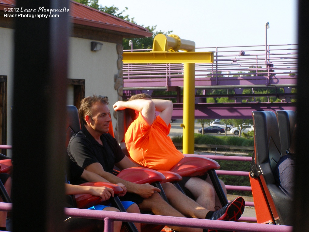 Trying to catch my breath after an incredible ride on Apollo's Chariot.