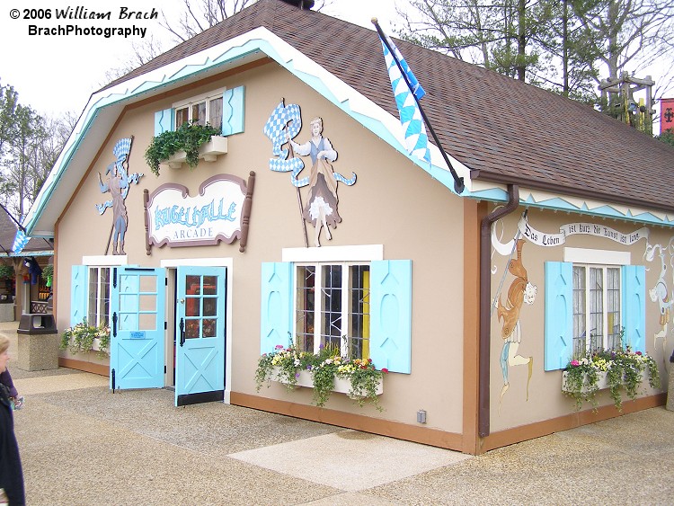 One of the multiple arcade game galleries at Busch Gardens Williamsburg.