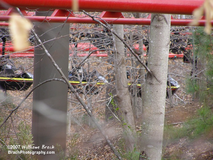 Heading towards the first lift hill.