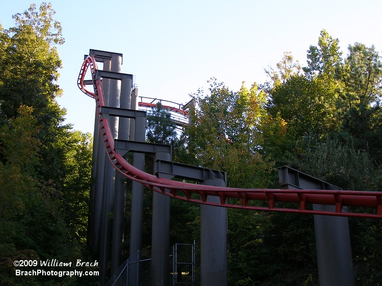 Here's the entire Rhine Drop.  You can see the top of the lift hill and the drop.  *sigh*