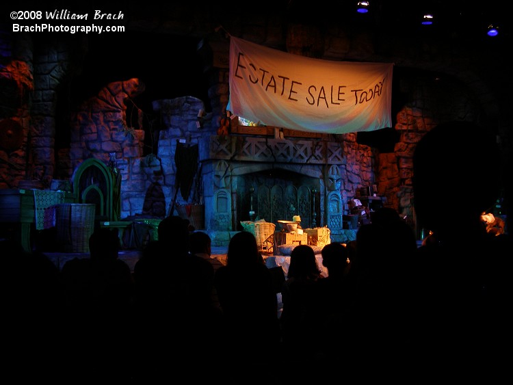 The stage set for Secrets of the Castle O'Sullivan show.