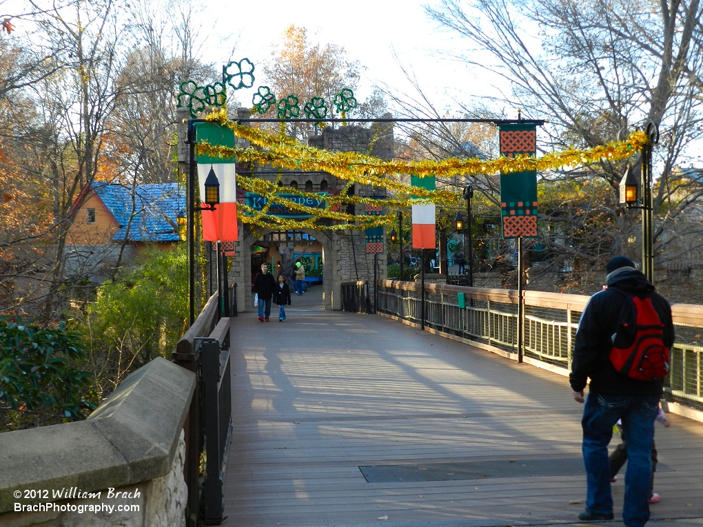 Entrance bridge to Ireland is nicely decorated!