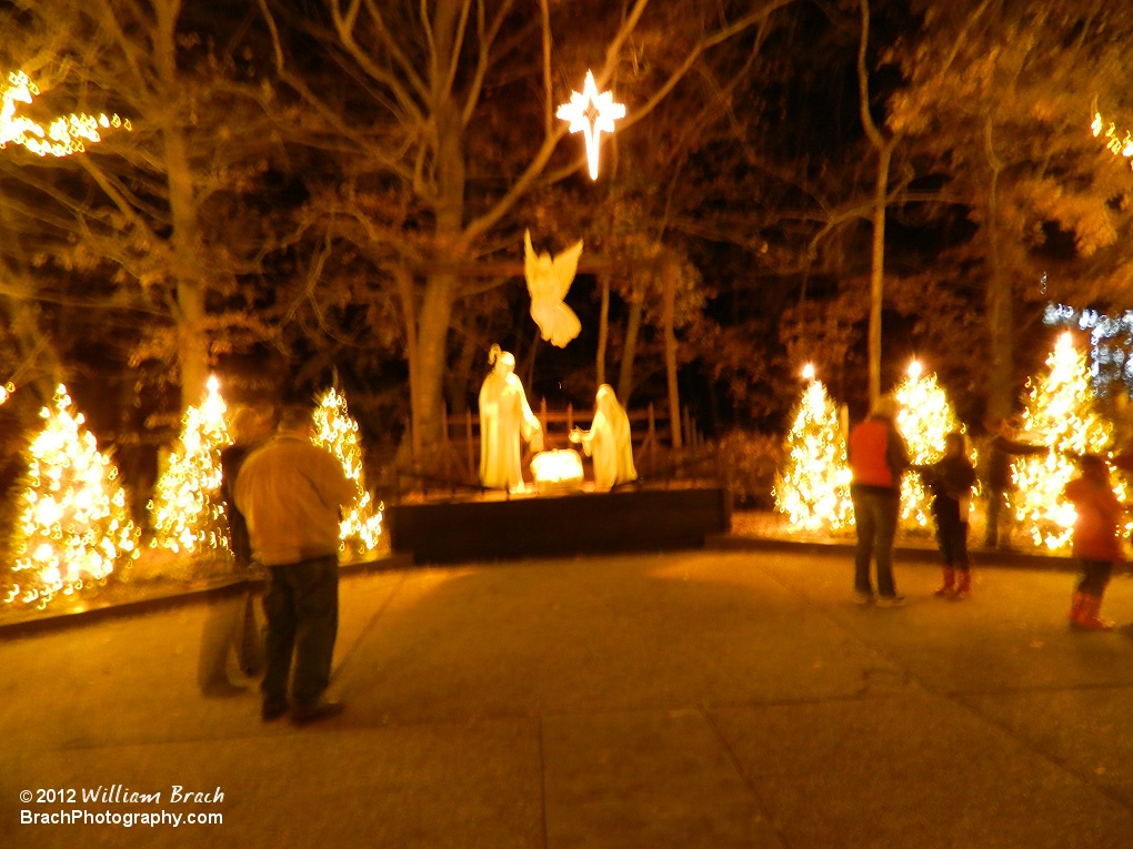 Nativity scene near Holiday Hills in Christmas Town.