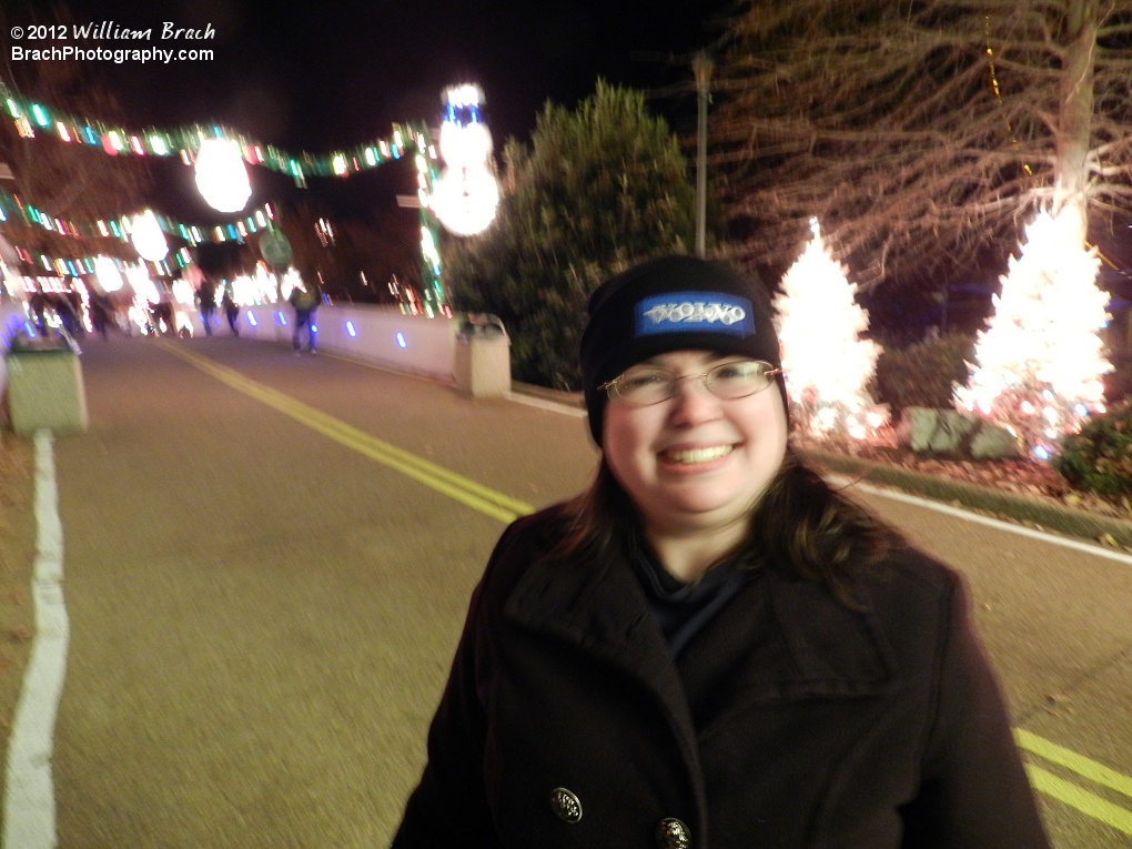 Laura's enjoying Christmas Town.  This was our first Christmas as a married couple in 2012.