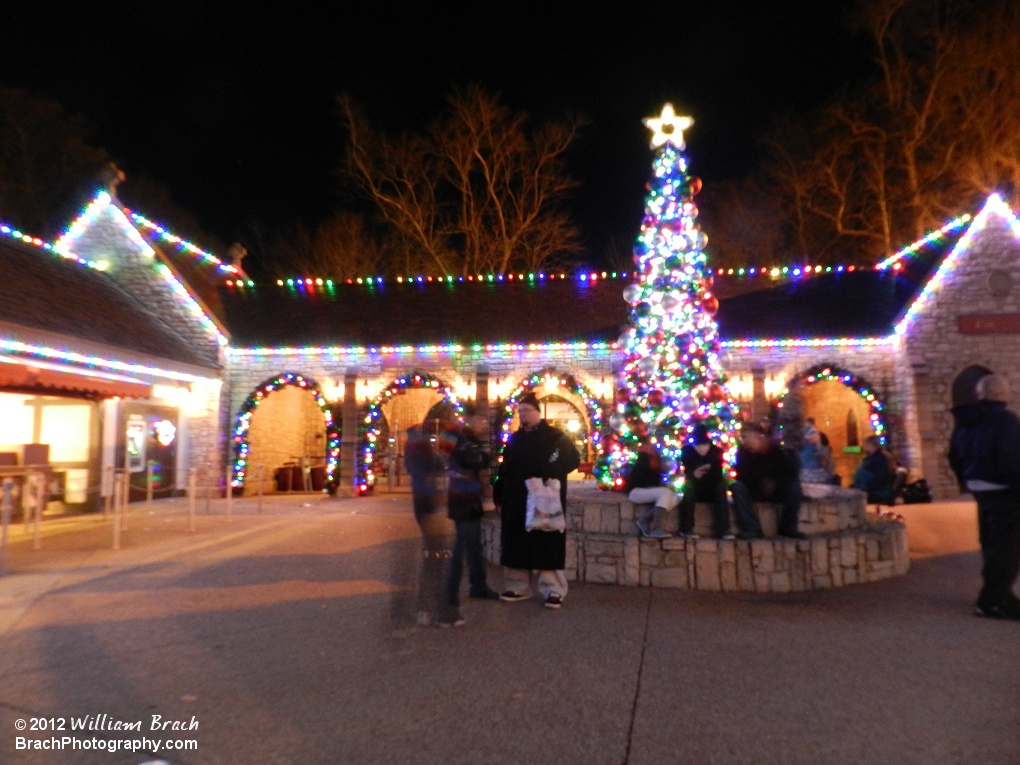 Inside the front entrance gates at Christmas Town.