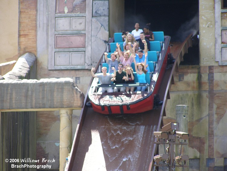 The Coaster Crew riding Escape from Pompeii!