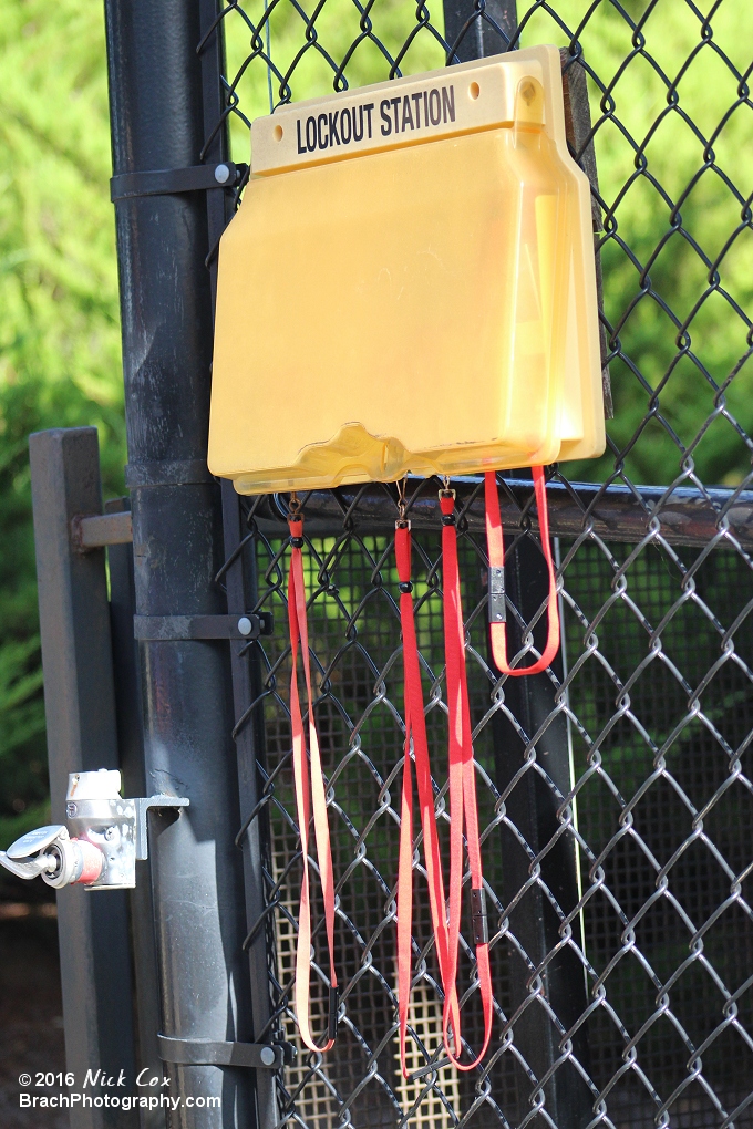 A Lock-Out Tag-Out station in order to maintain worker safety.