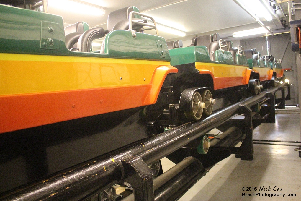 Nessie's train in the maintenance shed.