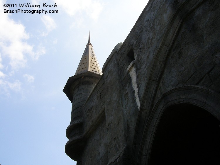 Taking a look at some of the detail on the ride's building.