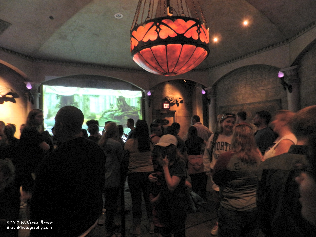 PreShow area in the queue line.