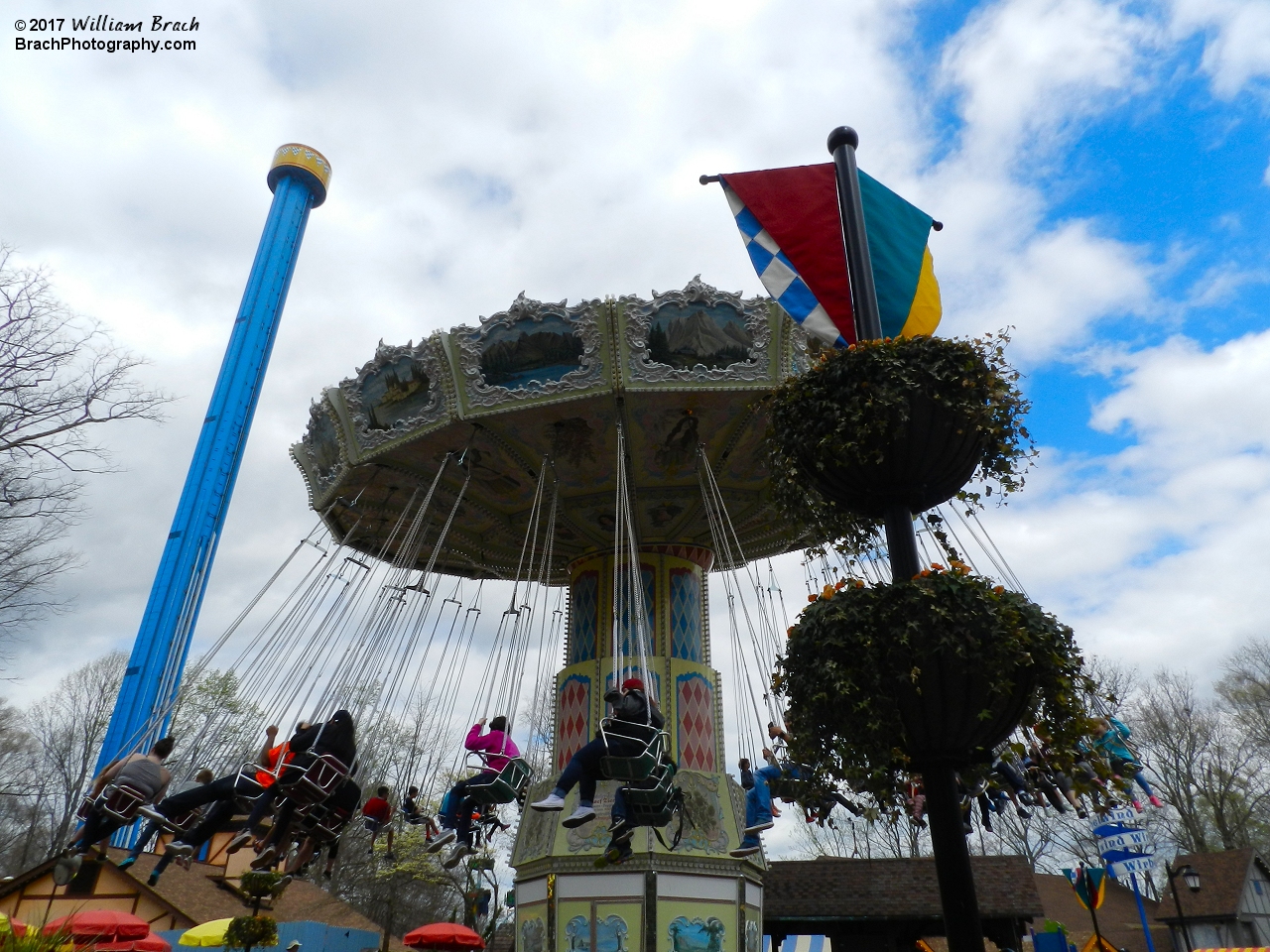 Busch Garden's Wave Swinger ride located in the Oktoberfest section of the park.