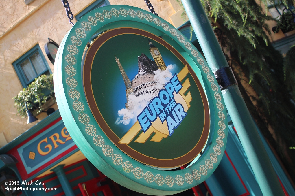 Europe in the Air's entrance sign.