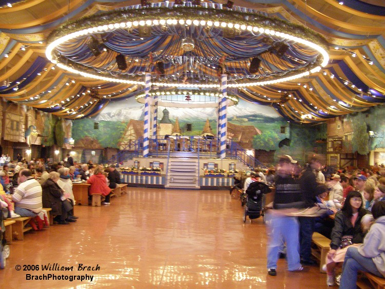 Inside the Festhaus - Probably one of the most popular eateries in the entire park.  It's the only indoor eatery at Busch Gardens.  Correct me if I'm wrong, please.