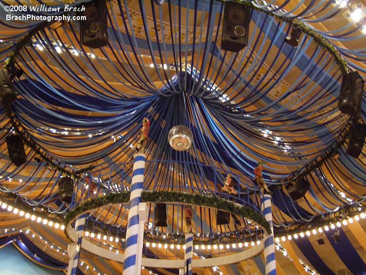 The ribbons leading up to the center of the Festhaus.