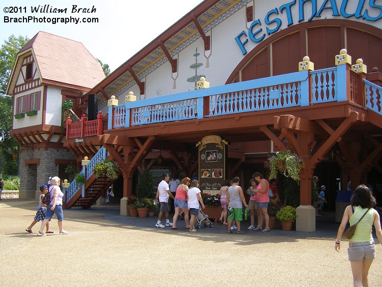 Different angle showing off more of the work Busch Gardens has done to the Festhaus.