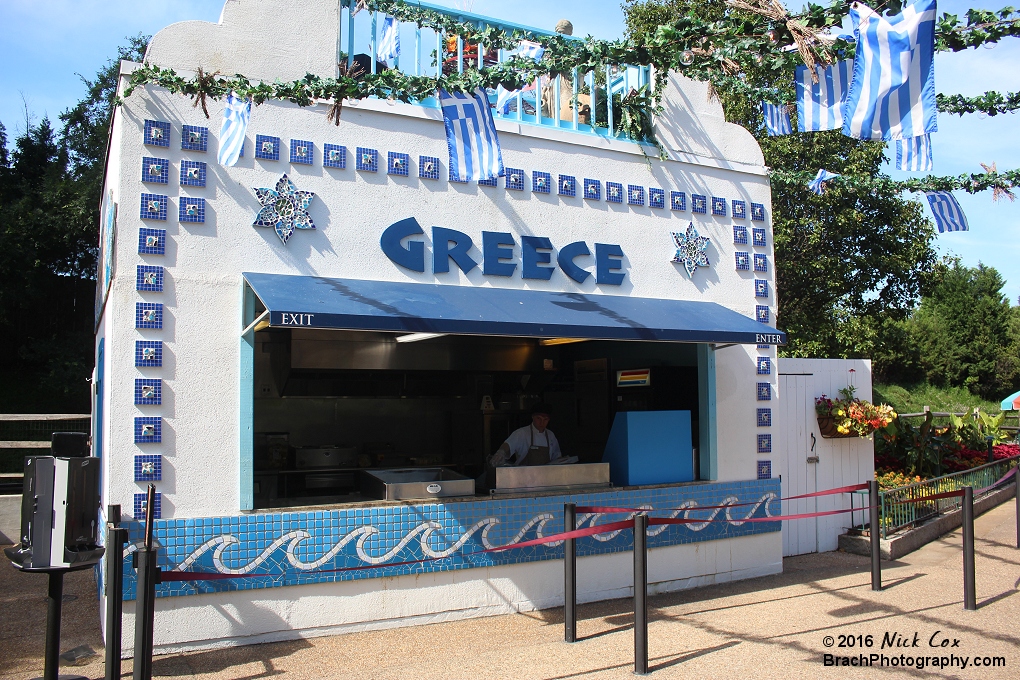 Food and Wine's Greece booth.