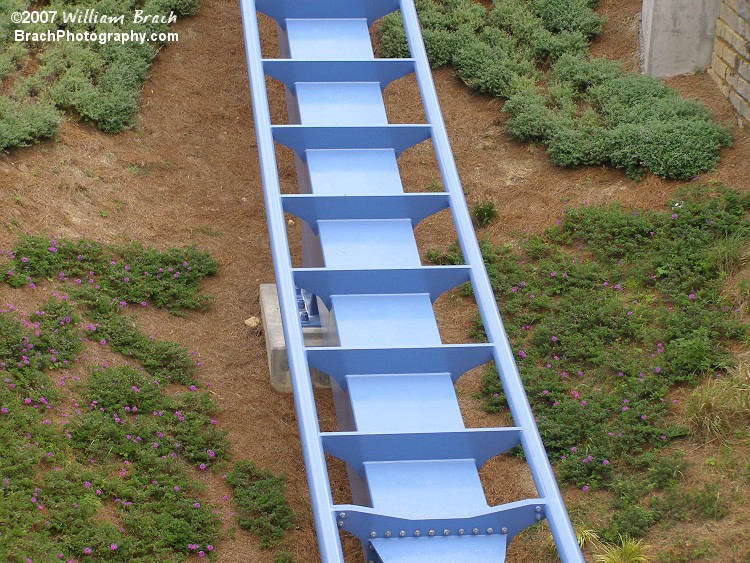 Nice blue track going under the walkway that connects Griffon with the rest of the park.