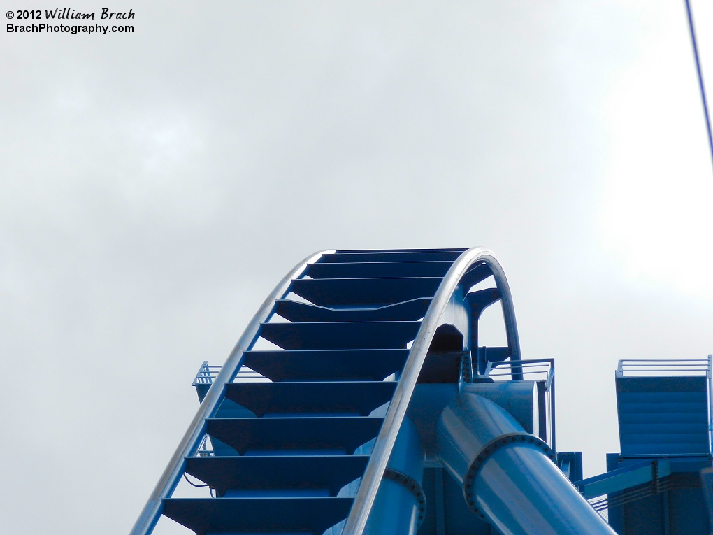 Looking up towards the first drop.