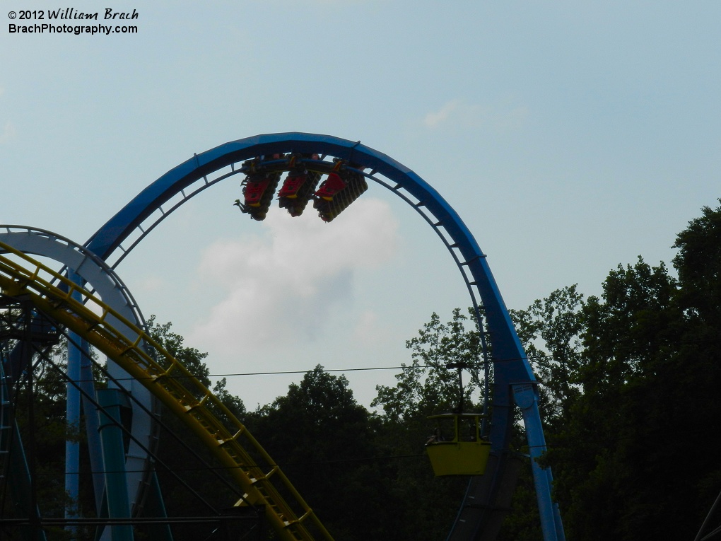 Looking at the coaster running through the course over the Rhine River.