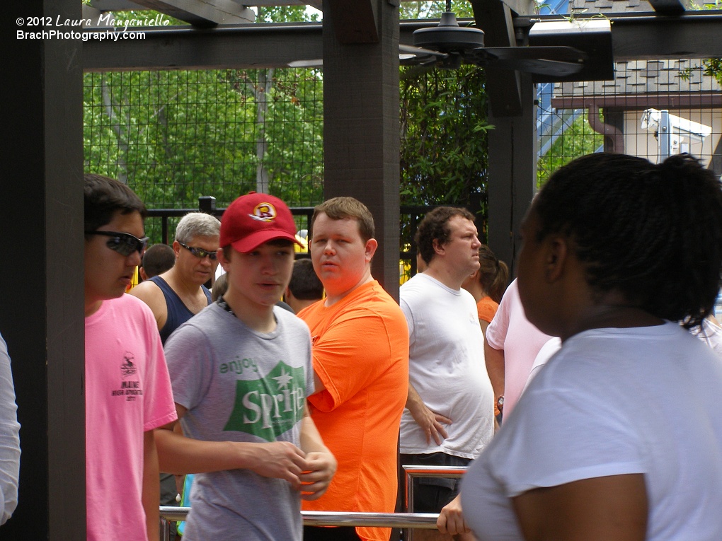 Will waiting on his turn to ride Griffon.