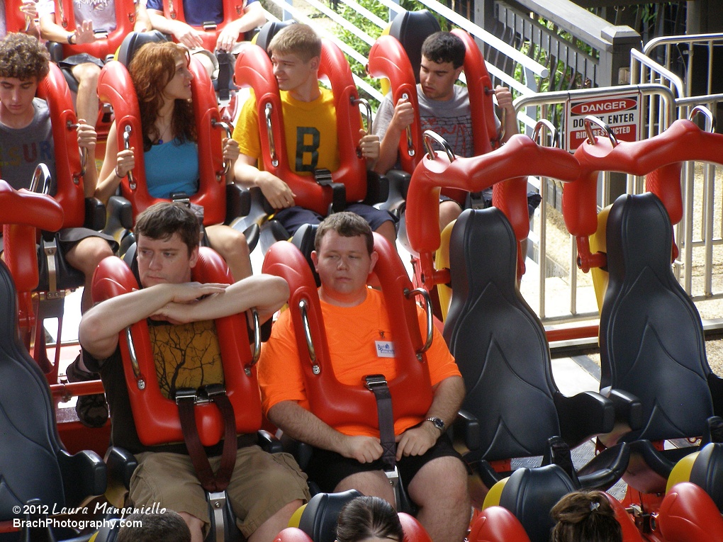 Here's Will on the Griffon train waiting to be checked.